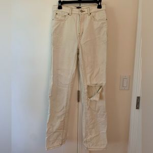 BDG/Urban Outfitters wide/straight leg cream jeans